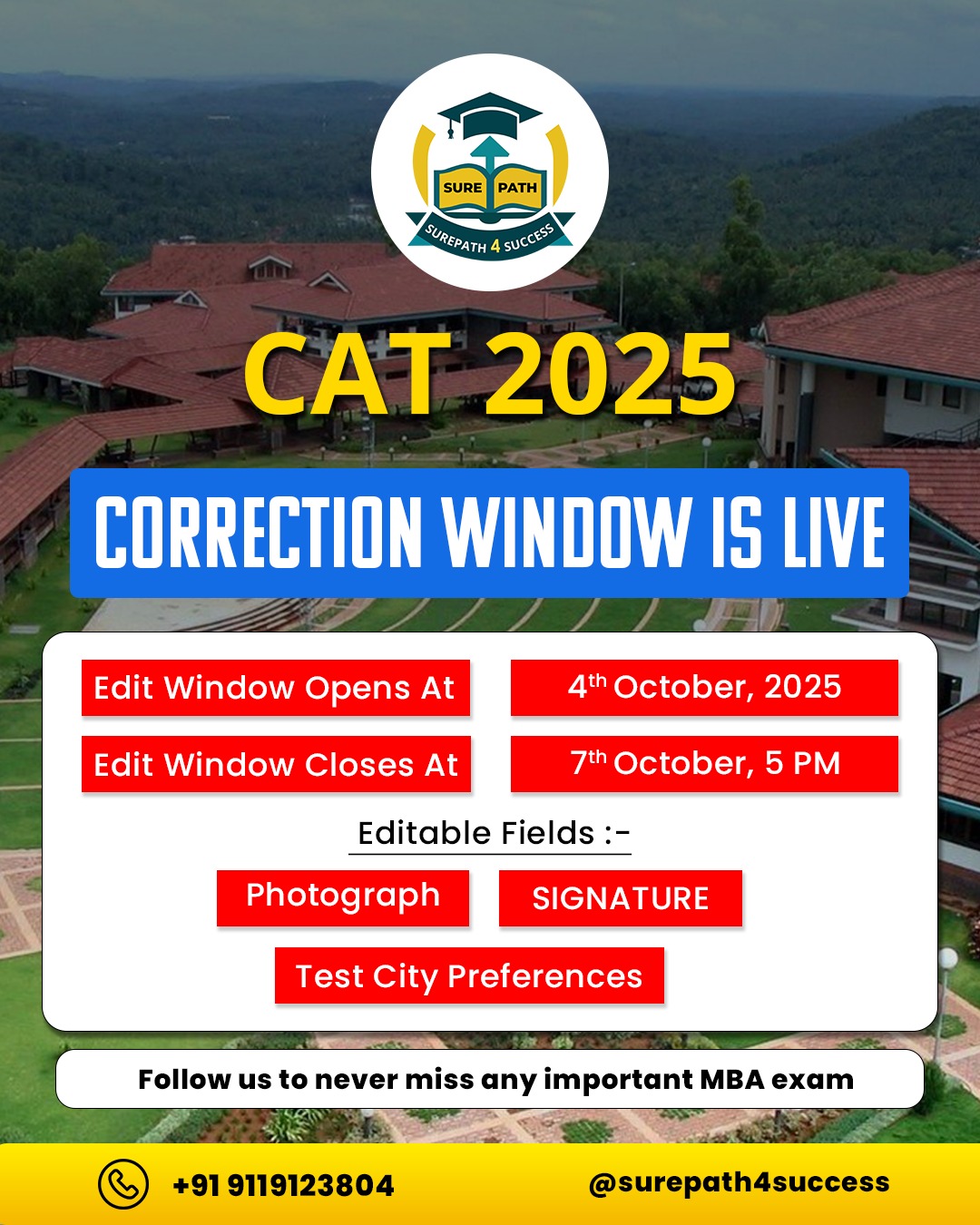 CAT 2025 Form Correction Started @iimcat.ac.in: How to Edit Your Application Form